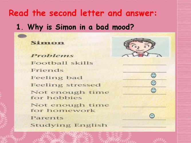 why is simon in   bad mood?