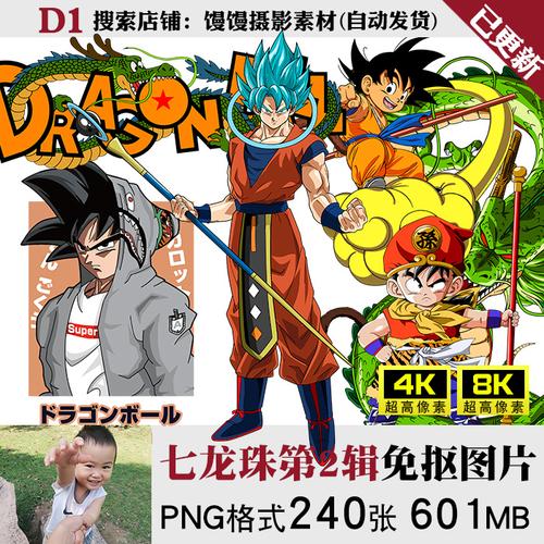 七龙珠超级赛亚人超高清4k8k免扣png免抠图片烫画印花ps素材第2辑