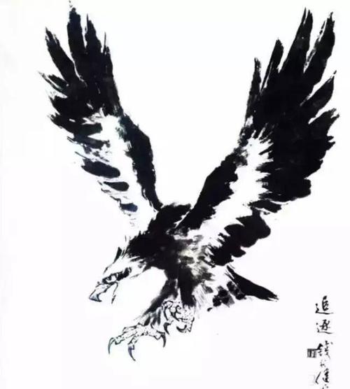 可用淡花青画出云层,以增加高度和空间的感觉,使其有一飞冲天而"背负