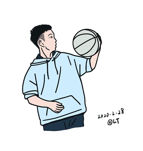 打篮球的少年