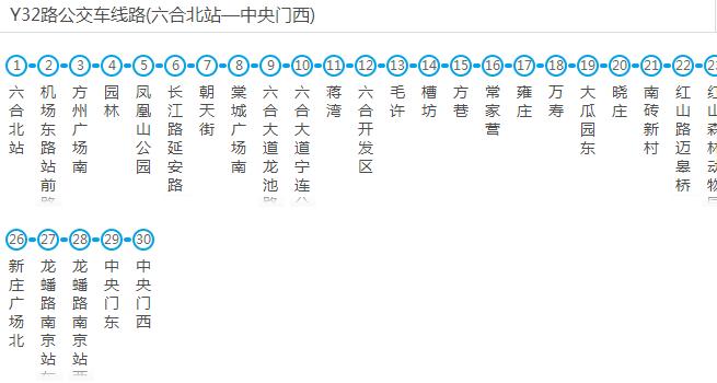 南京公交y32路是南京市的公交线路,汽车公司为南京扬子六合公交客运
