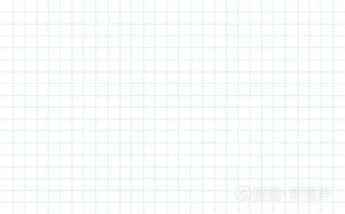虚线方格纸,白色图案背景矢量插图eps10
