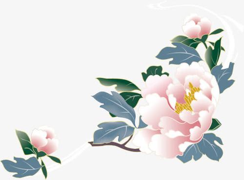 牡丹花装饰矢量图边框免抠素材免费下载_觅元素51yuan