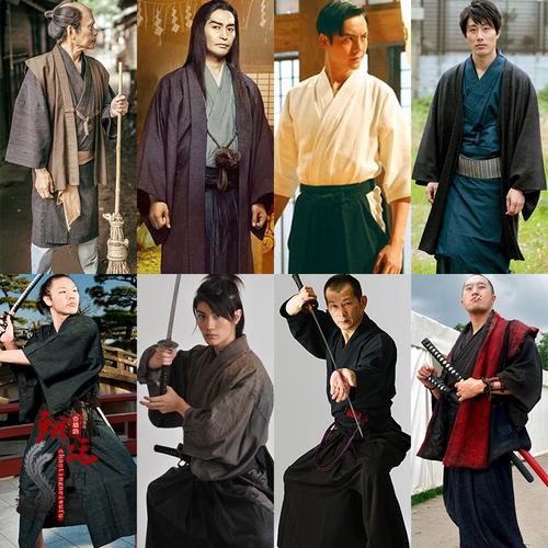 影视装日本武士服棉麻浪者忍者古装夜行衣男士汉服男剑客刀客装