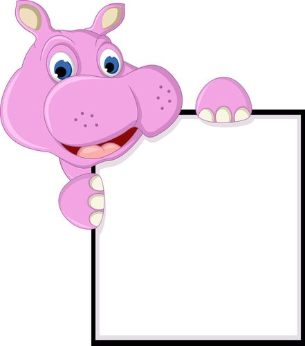 卡通动物和广告牌图片