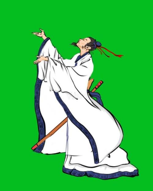 中国风带通道免抠古代诗人人物素材_576x720_高清视频