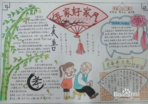 最美家规家训手抄报 家规家训手抄报