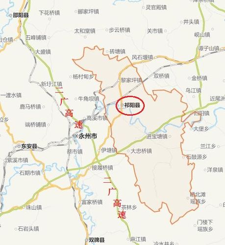 二广高速经过湖南祁阳县哪个镇