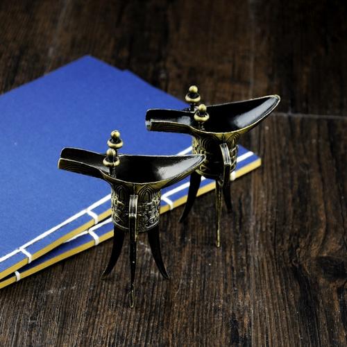 古装摄影道具仿古金属酒杯酒樽古风复古拍照影楼拍摄道具背景摆件