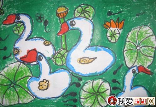 幼儿油画棒绘画作品:动物油画棒儿童画大全(3)