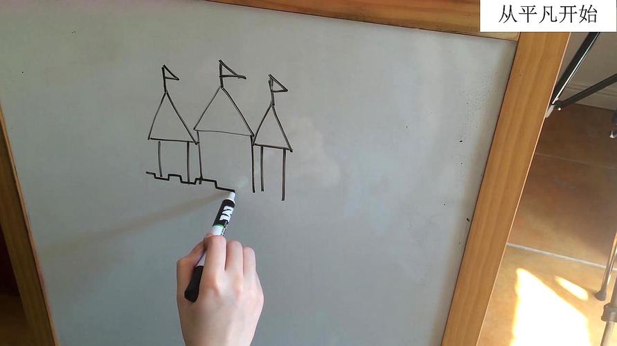 果果儿童简笔画,教你画小城堡