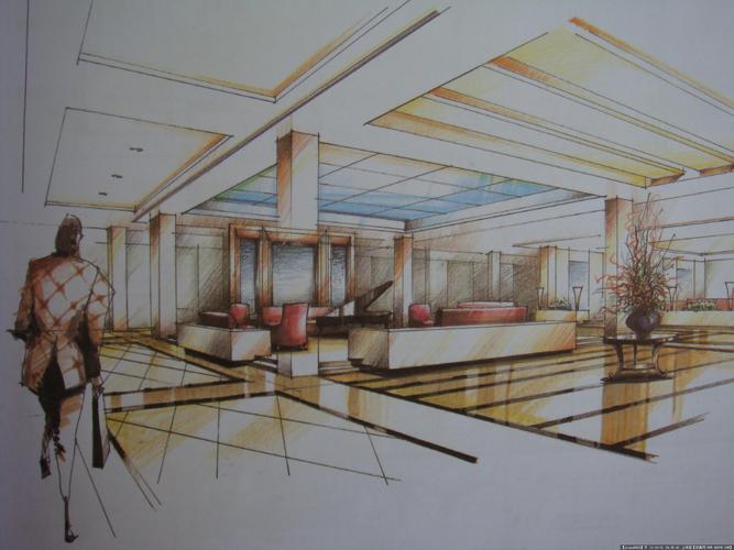 公共空间手绘效果图2(室内外)-大图15张