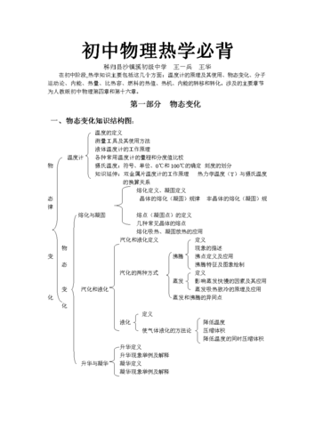 初中物理热学手抄报 物理手抄报