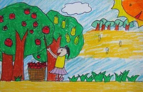 秋天大丰收简笔画图片 第1页