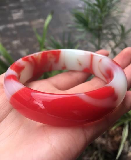 天然鸡血石手镯