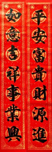 铁画银钩新兴书法家春联书法作品欣赏