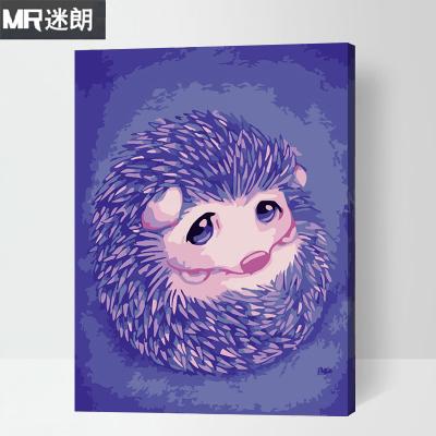 萌宠动物系列 卡通动漫情侣儿童精品手绘装饰画 数字油画 diy 迷朗