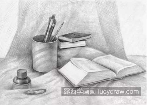 文具用品怎么画书桌一角的素描画法是什么
