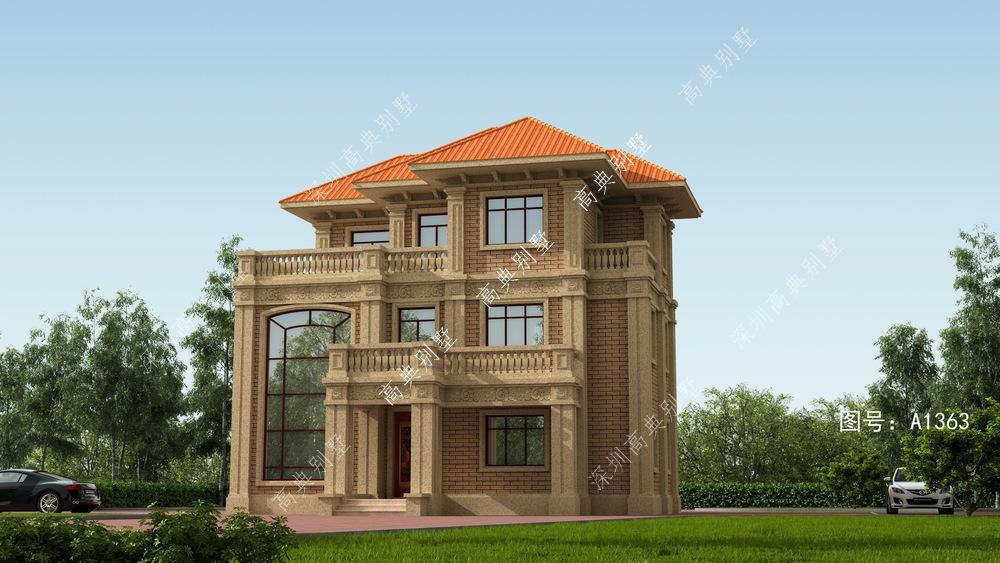 复式三层别墅外观图