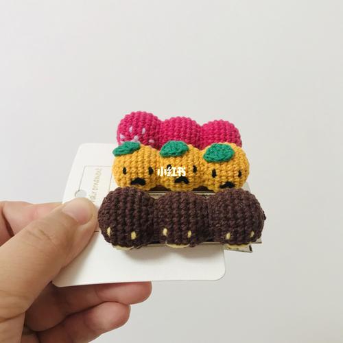 【挑战钩针100件成品】钩针编织发夹图解_发夹_小猫_钩针编织_兴趣