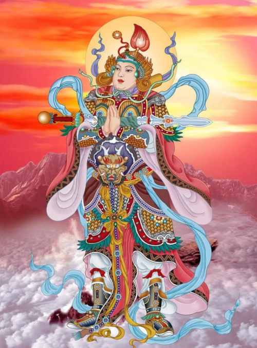 韦陀菩萨拿降魔杵的姿势寓意