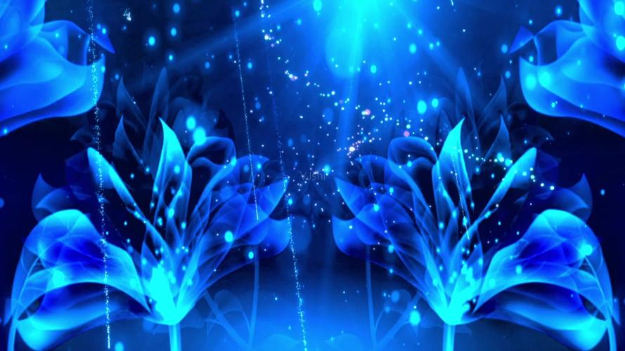 光效粒子唯美仙境梦幻舞美水晶花