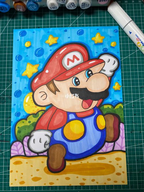 儿童画《超级玛丽》_马克笔_西安自由行热门攻略_玛丽