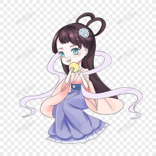 免抠元素 手绘/卡通元素 嫦娥.