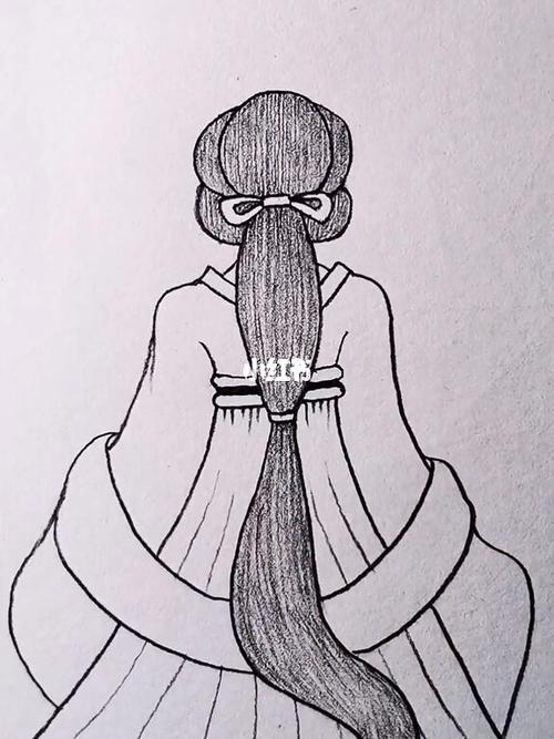 古风女子简笔画_简笔画_古风_教程_简笔画教程_人文