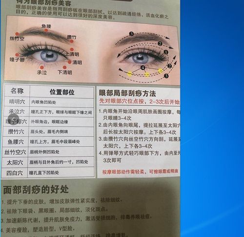 人体穴位说明图经络脸部刮痧图 眼部面部刮痧图双面高清可定制