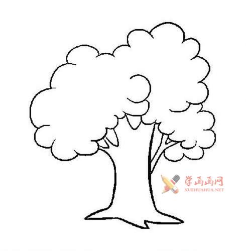 树简笔画怎么画?儿童简笔画大树的画法教程