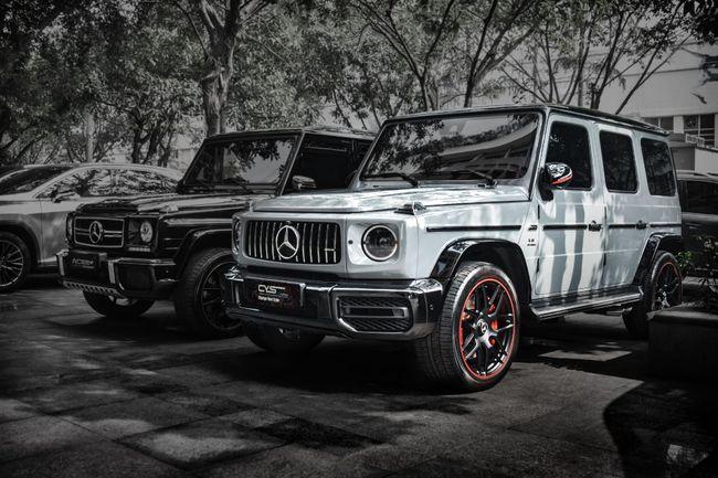 奔驰大g 白金亮水泥灰x-g180