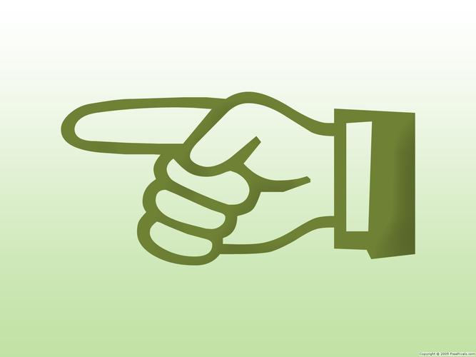 手指指示左右方向的矢量图