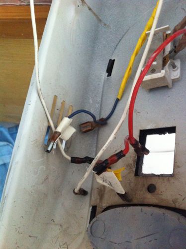 电暖气双档开关的接线方式,一条红线两个头,一条蓝线两个头,两条白线