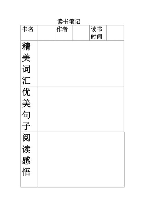 读书笔记表格