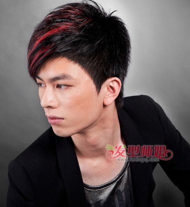 男生 斜刘海超短发毛碎发型