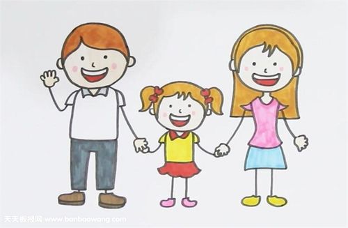 一家人简笔画