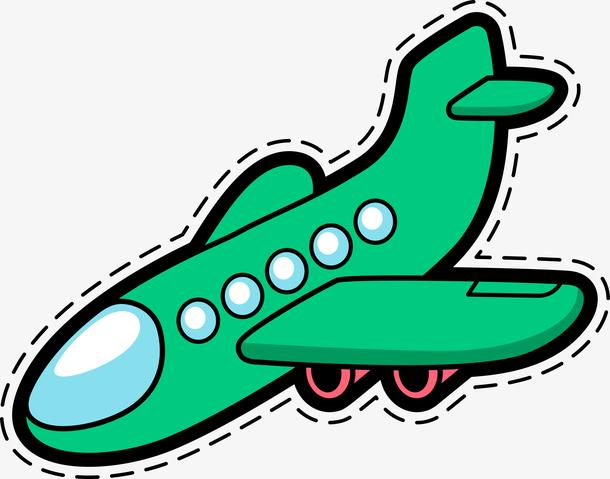 卡通飞机矢量图下载