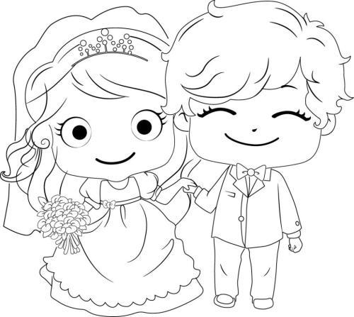 新娘简笔画新郎新娘简笔画