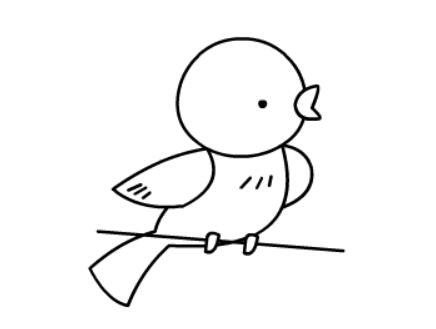 树枝上歌唱的黄莺简笔画大全【动画步骤】