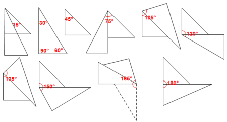 怎么用三角尺画135度的角?
