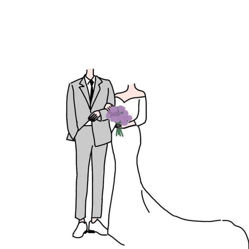 婚纱小人抠图素材|情侣头像|女生头像