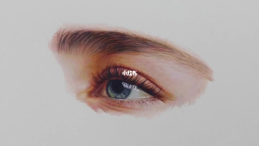 彩铅画眼睛示范过程_彩铅_美术生_文化_绘画