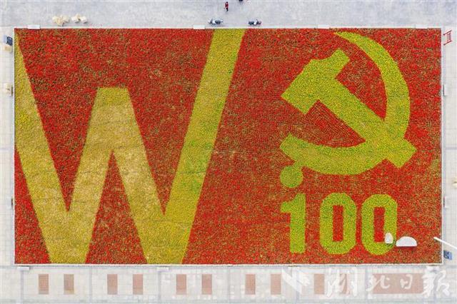 10余万盆鲜花花景喜迎建党100周年