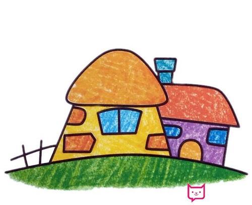 幼师简笔画彩色风景