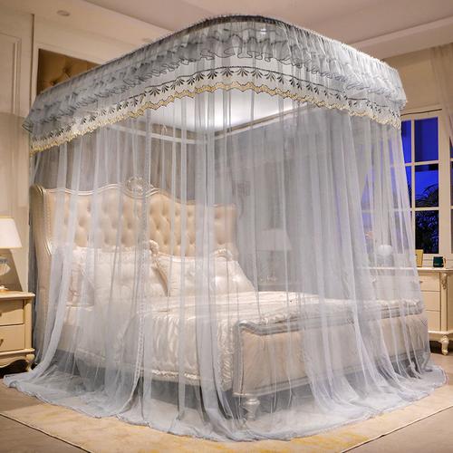 新款导轨蚊帐轨道支架公主加密加厚1.5米床1.8m蚊帐