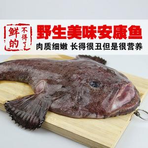 连云港野生安康鱼 新鲜蛤蟆鱼 鲜活大嘴鱼 海鲜 魔鬼鱼水产海鱼
