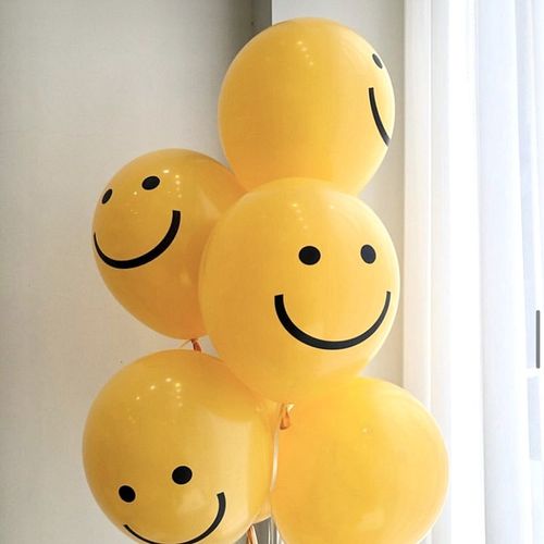 ins韩国笑脸乳胶气球表情包网红小红书同款儿童生日派对布置装饰 - 友