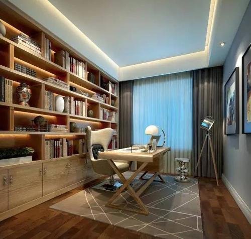 端庄素雅的新中式书房设计,你不得不感受的书香气息!