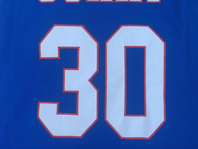 腾讯体育专营nba勇士30号高中版球衣背心刺绣篮球服白色 蓝色 白色